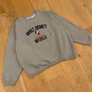 Vintage Disney Mickey Mouse Grey Hoodie – Size L